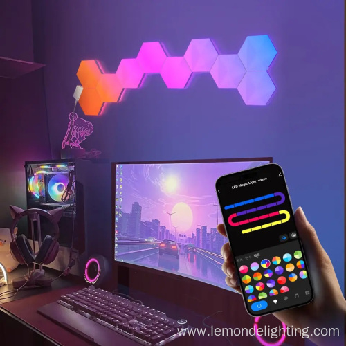 Smart Control Multi Color Hexagonal LED panel Lights